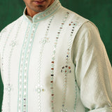 Timeless Mirror Work Nehru Jacket