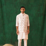 Elegant Mirror Art Nehru Jacket