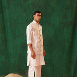 Elegant Mirror Art Nehru Jacket