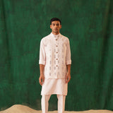 Elegant Mirror Art Nehru Jacket