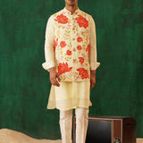 Floral Hand-painted Nehru Jacket