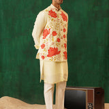 Floral Hand-painted Nehru Jacket