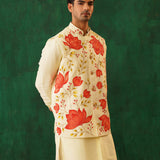 Floral Hand-painted Nehru Jacket