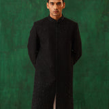 Black Achkan Set