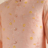 Intricate Peach Nehru Jacket