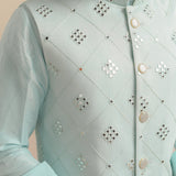 Mirror work nehru jacket