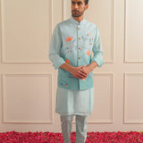 Hand-Painted Artisan Bliss Nehru Jacket