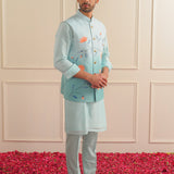 Hand-Painted Artisan Bliss Nehru Jacket