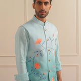 Hand-Painted Artisan Bliss Nehru Jacket