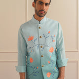 Hand-Painted Artisan Bliss Nehru Jacket