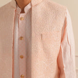 Peach Dandelion -Open shrug indo-western